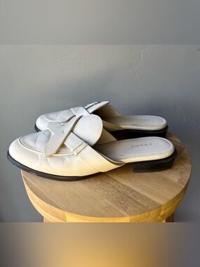 FRAME White Leather Le Willoughby Mules ~ Size 37